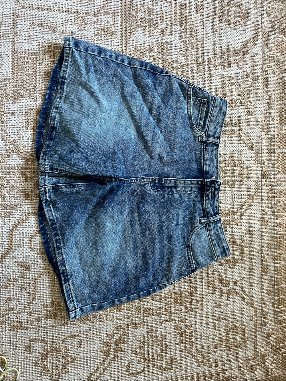 Rebel Sugar Blue Denim mid-Rise Jean Shorts
